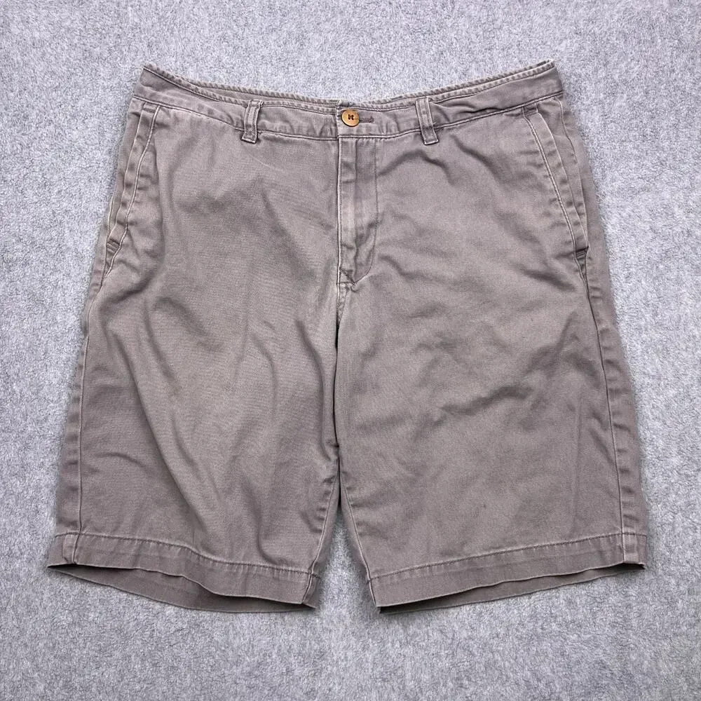 Tommy Bahama Chino Shorts Mens 33 Gray Classic Stretch